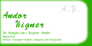 andor wigner business card